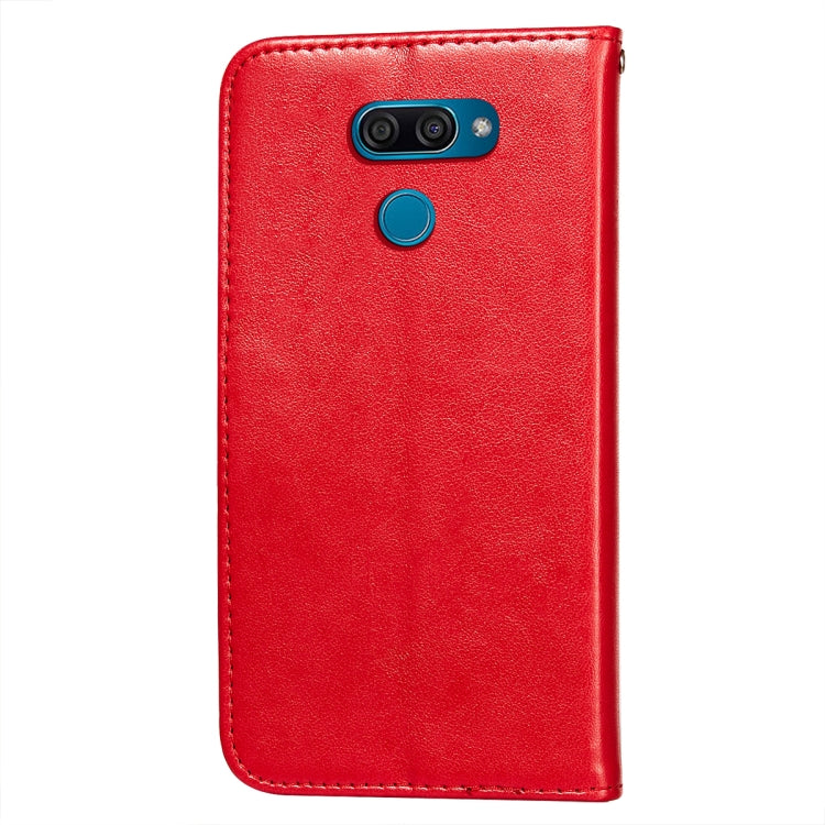 For LG K50 Flower Vine Embossing Pattern Horizontal Flip Leather Case with Card Slot & Holder & Wallet & Lanyard