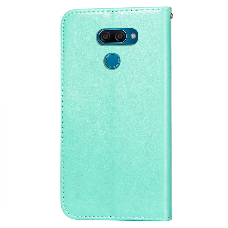 For LG K50 Flower Vine Embossing Pattern Horizontal Flip Leather Case with Card Slot & Holder & Wallet & Lanyard