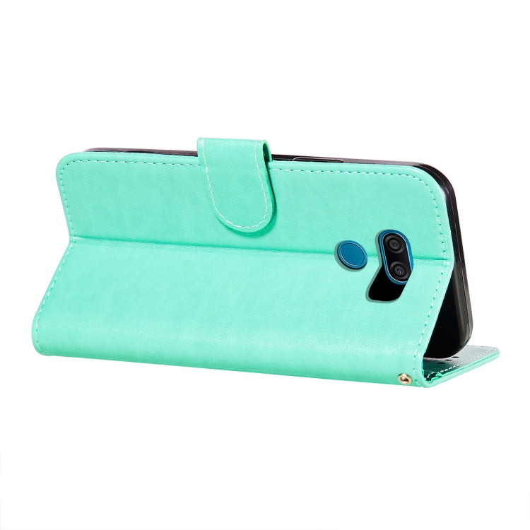 For LG K50 Flower Vine Embossing Pattern Horizontal Flip Leather Case with Card Slot & Holder & Wallet & Lanyard