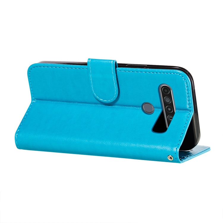 For LG K61 Flower Vine Embossing Pattern Horizontal Flip Leather Case with Card Slot & Holder & Wallet & Lanyard