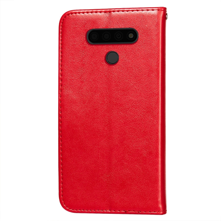 For LG V40 ThinQ Flower Vine Embossing Pattern Horizontal Flip Leather Case with Card Slot & Holder & Wallet & Lanyard
