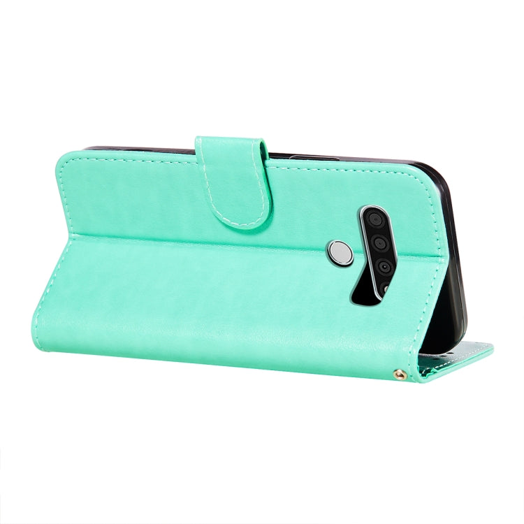 For LG V40 ThinQ Flower Vine Embossing Pattern Horizontal Flip Leather Case with Card Slot & Holder & Wallet & Lanyard