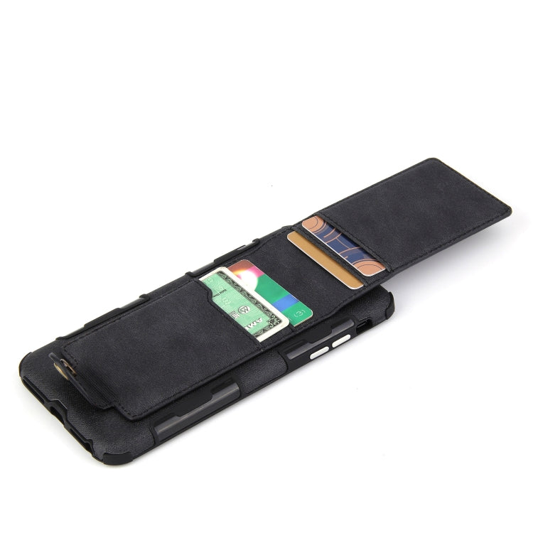 For iPhone 6 Plus & 6s Plus Cloth Texture + TPU Shockproof Protective Case with Vertical Flip Card Slots