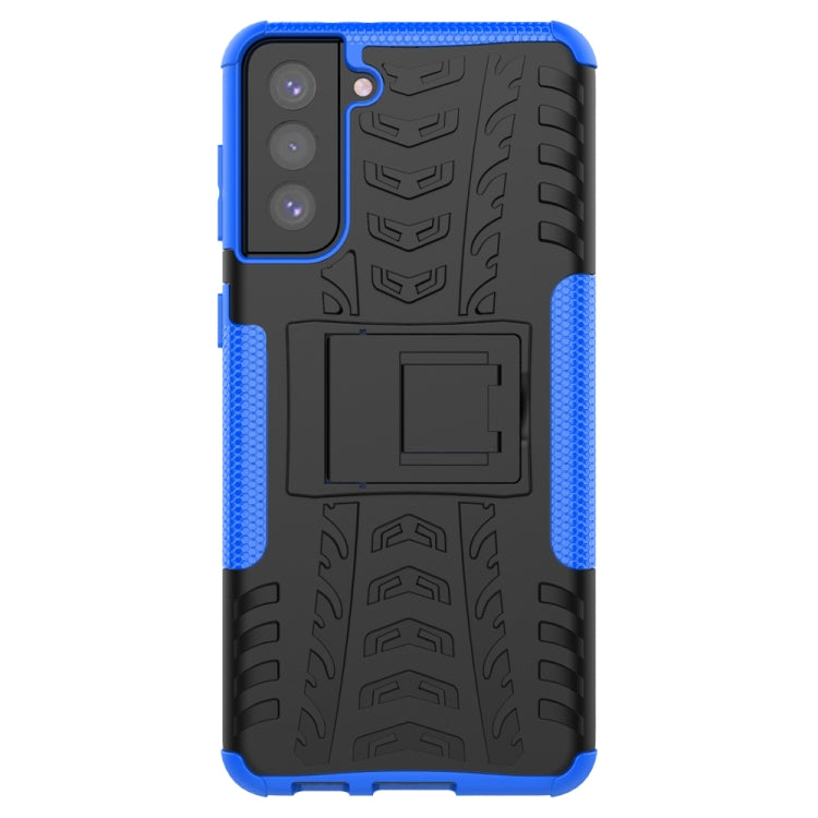 For Samsung Galaxy S21+ 5G Tire Texture Shockproof TPU+PC Protective Case with Holder
