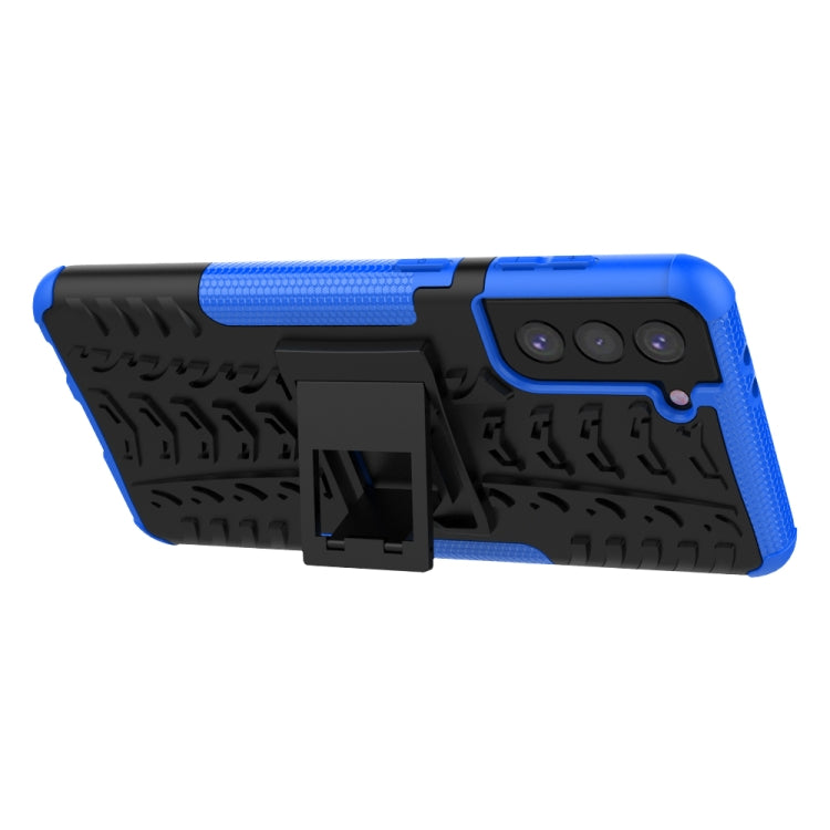 For Samsung Galaxy S21+ 5G Tire Texture Shockproof TPU+PC Protective Case with Holder