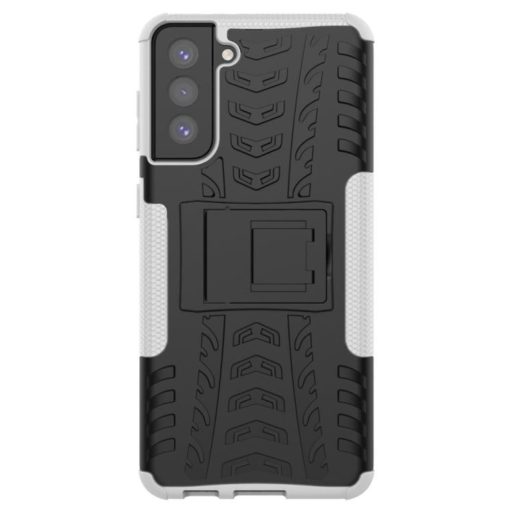 For Samsung Galaxy S21+ 5G Tire Texture Shockproof TPU+PC Protective Case with Holder