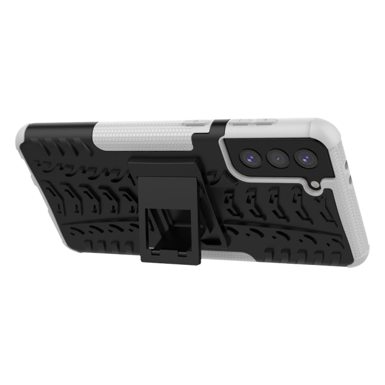 For Samsung Galaxy S21+ 5G Tire Texture Shockproof TPU+PC Protective Case with Holder