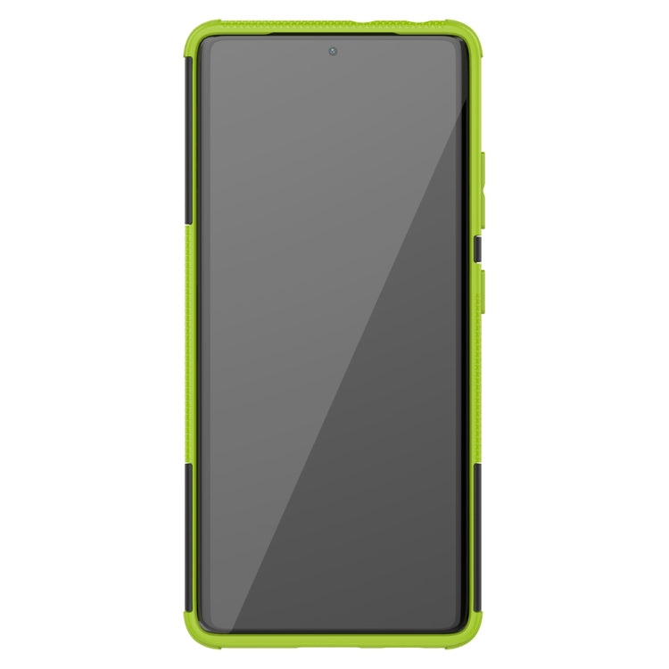 For Samsung Galaxy S21 Ultra 5G Tire Texture Shockproof TPU+PC Protective Case with Holder