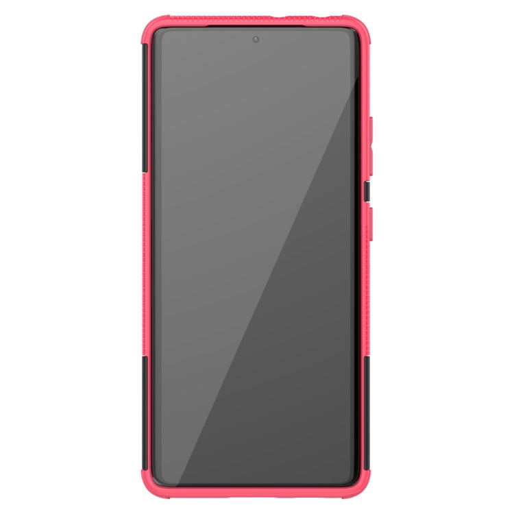 For Samsung Galaxy S21 Ultra 5G Tire Texture Shockproof TPU+PC Protective Case with Holder