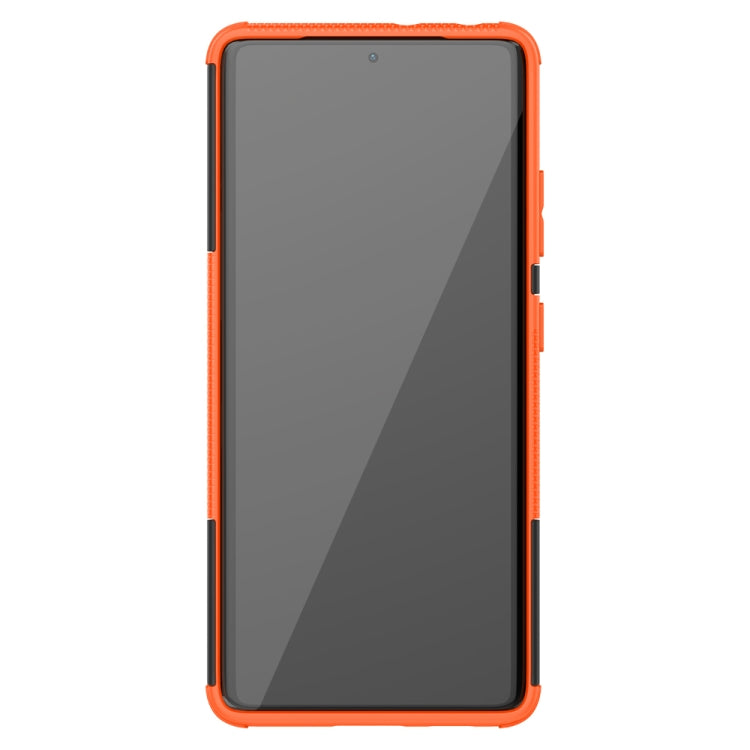 For Samsung Galaxy S21 Ultra 5G Tire Texture Shockproof TPU+PC Protective Case with Holder