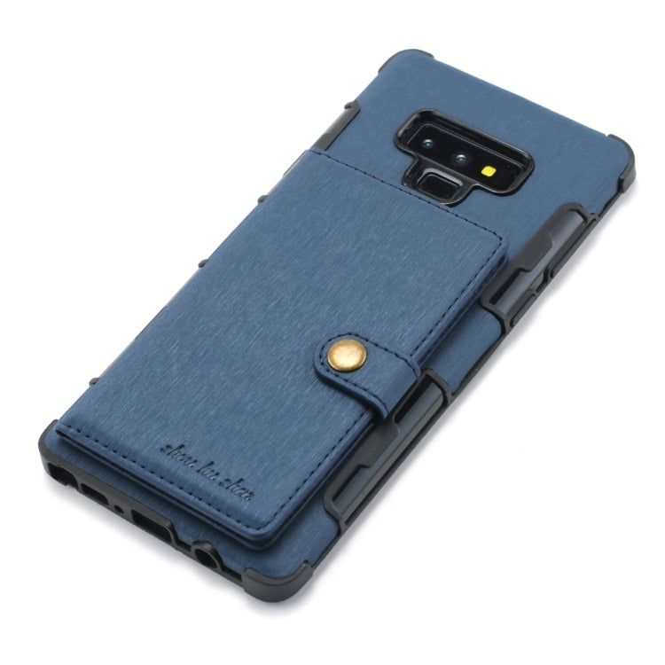 For Galaxy Note9 Brushed Texture Shockproof PU + TPU Case, with Card Slots & Wallet & Photo Frame