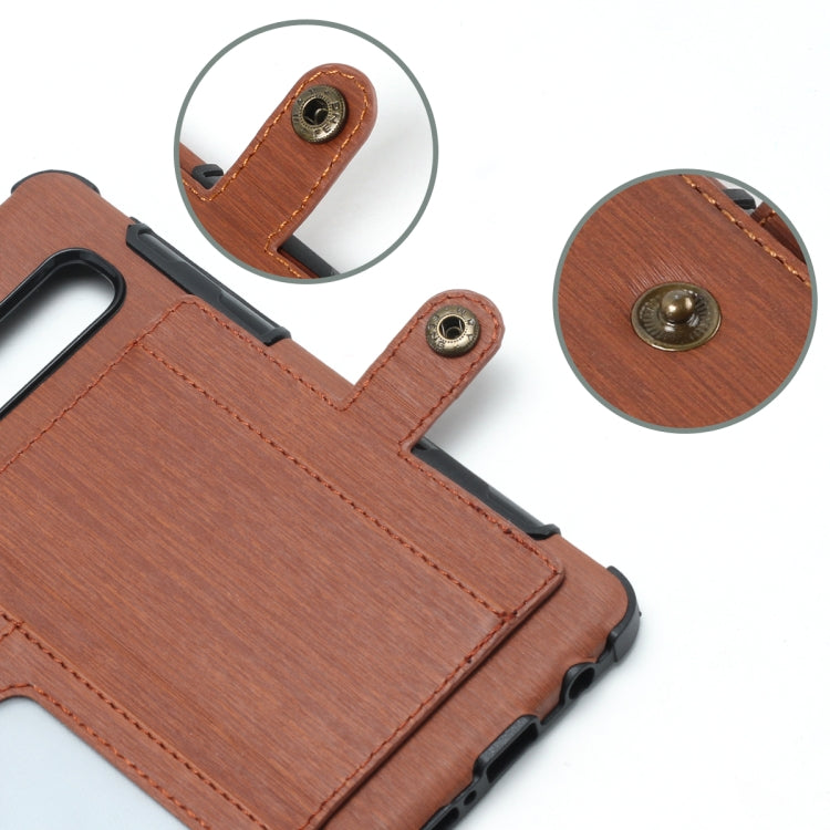 For Galaxy S10 Brushed Texture Shockproof PU + TPU Case, with Card Slots & Wallet & Photo Frame