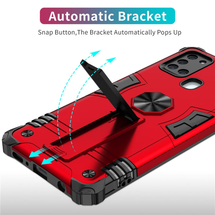 For Samsung Galaxy A21s Shockproof TPU + PC Protective Case with Invisible Holder