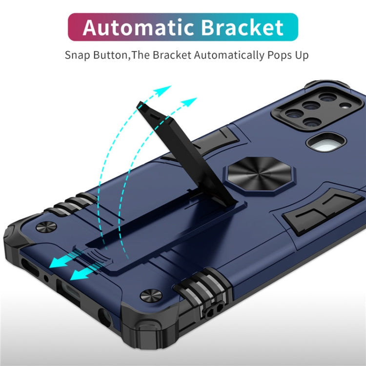 For Samsung Galaxy A21s Shockproof TPU + PC Protective Case with Invisible Holder