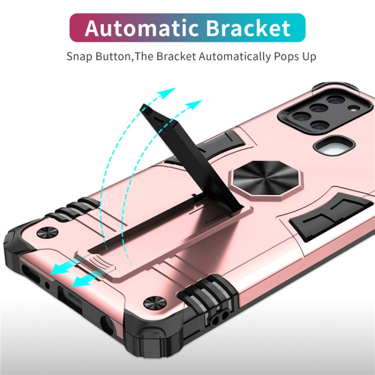 For Samsung Galaxy A21s Shockproof TPU + PC Protective Case with Invisible Holder
