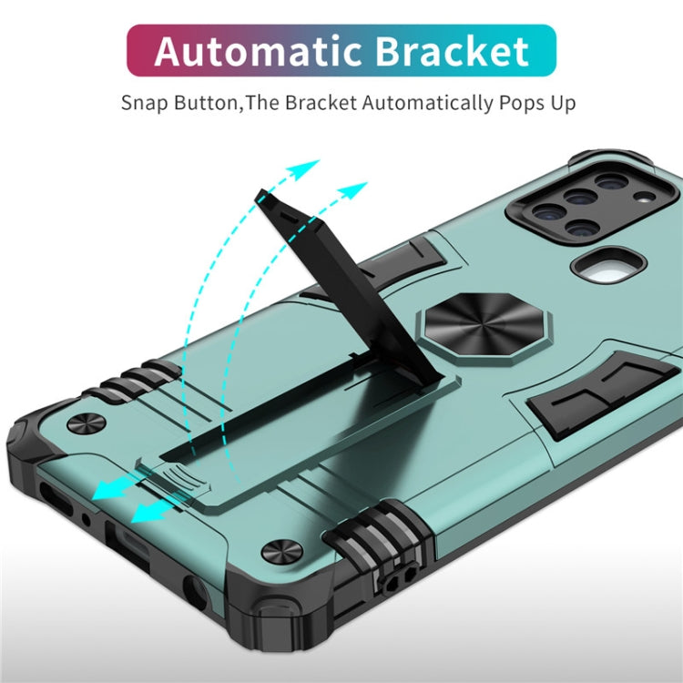 For Samsung Galaxy A21s Shockproof TPU + PC Protective Case with Invisible Holder