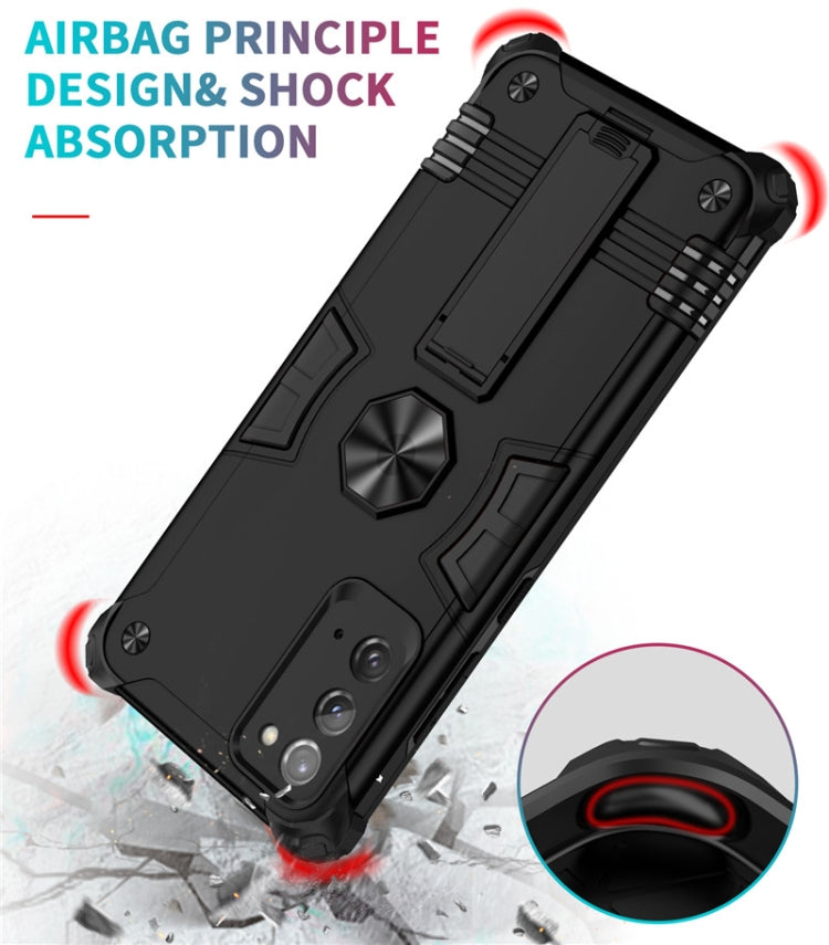 For Samsung Galaxy Note20 Shockproof TPU + PC Protective Case with Invisible Holder