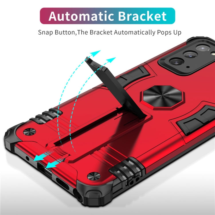 For Samsung Galaxy Note20 Shockproof TPU + PC Protective Case with Invisible Holder