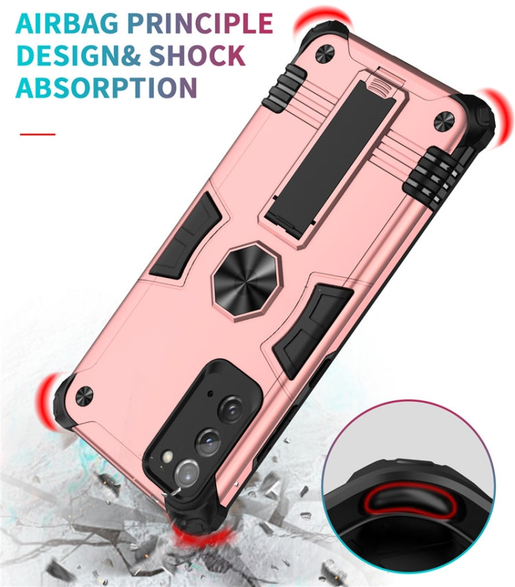 For Samsung Galaxy Note20 Shockproof TPU + PC Protective Case with Invisible Holder