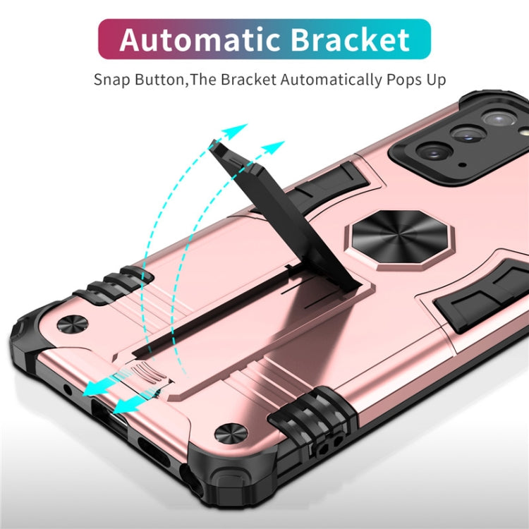 For Samsung Galaxy Note20 Shockproof TPU + PC Protective Case with Invisible Holder