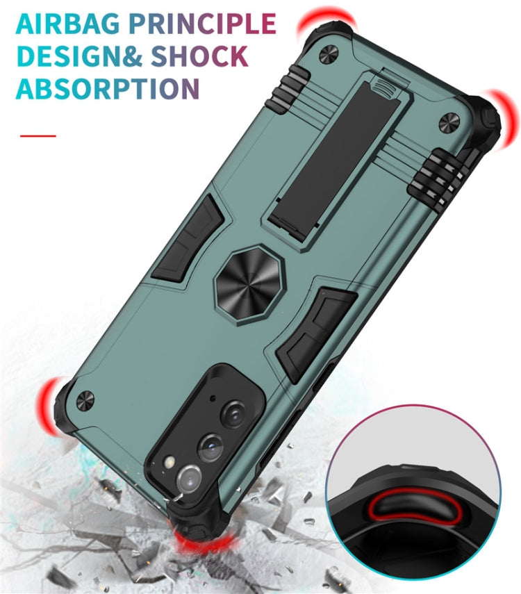 For Samsung Galaxy Note20 Shockproof TPU + PC Protective Case with Invisible Holder