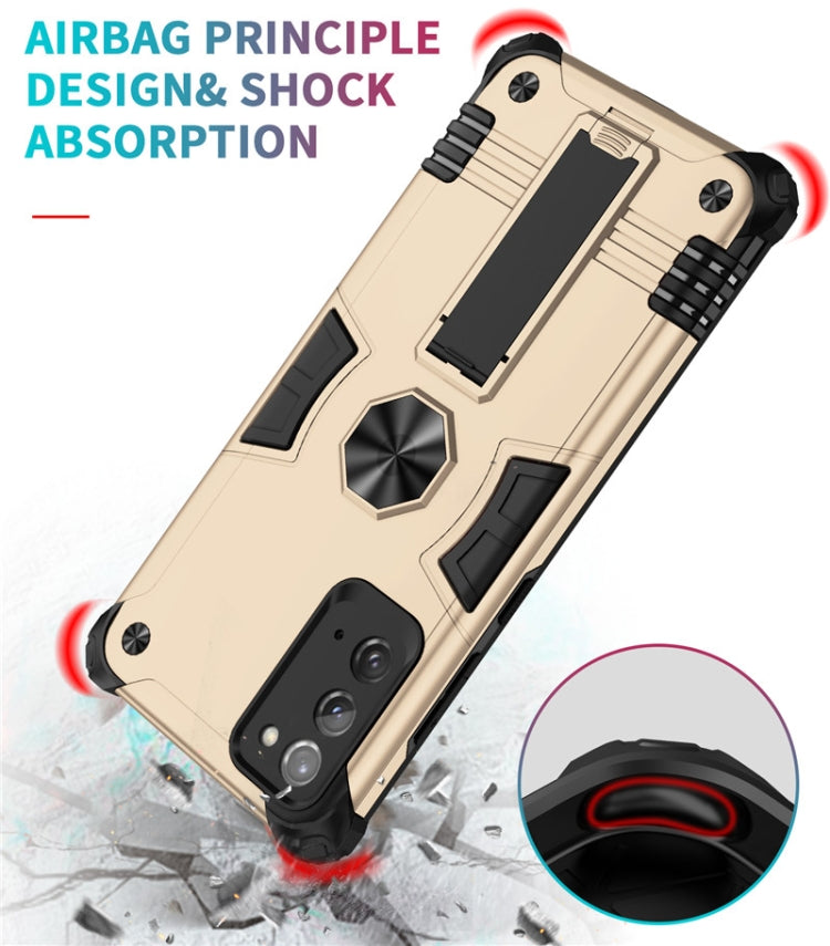 For Samsung Galaxy Note20 Shockproof TPU + PC Protective Case with Invisible Holder