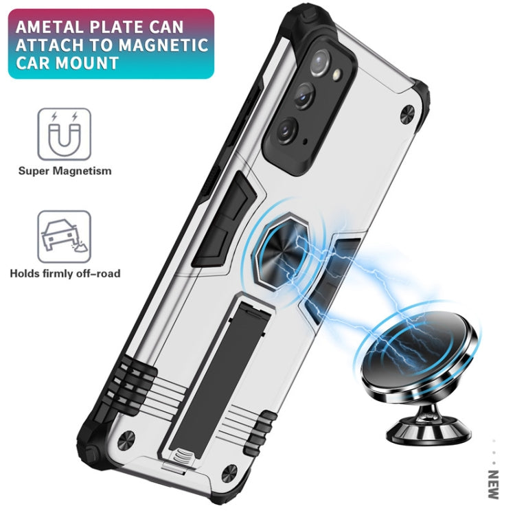 For Samsung Galaxy Note20 Shockproof TPU + PC Protective Case with Invisible Holder