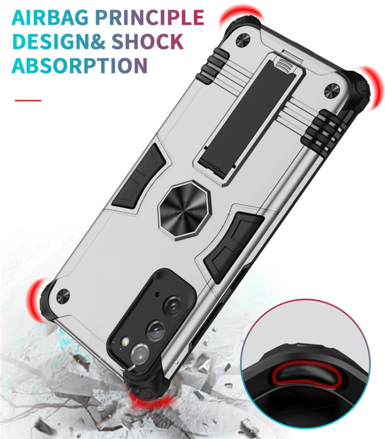 For Samsung Galaxy Note20 Shockproof TPU + PC Protective Case with Invisible Holder