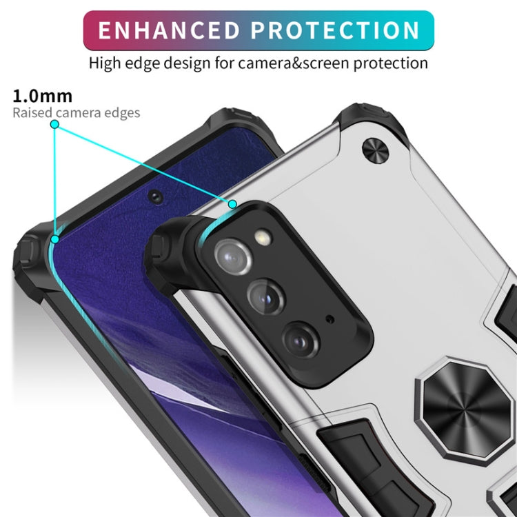 For Samsung Galaxy Note20 Shockproof TPU + PC Protective Case with Invisible Holder