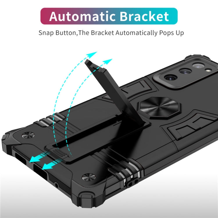 For Samsung Galaxy S20 FE Shockproof TPU + PC Protective Case with Invisible Holder