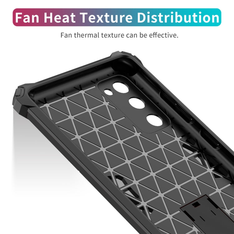 For Samsung Galaxy S20 FE Shockproof TPU + PC Protective Case with Invisible Holder