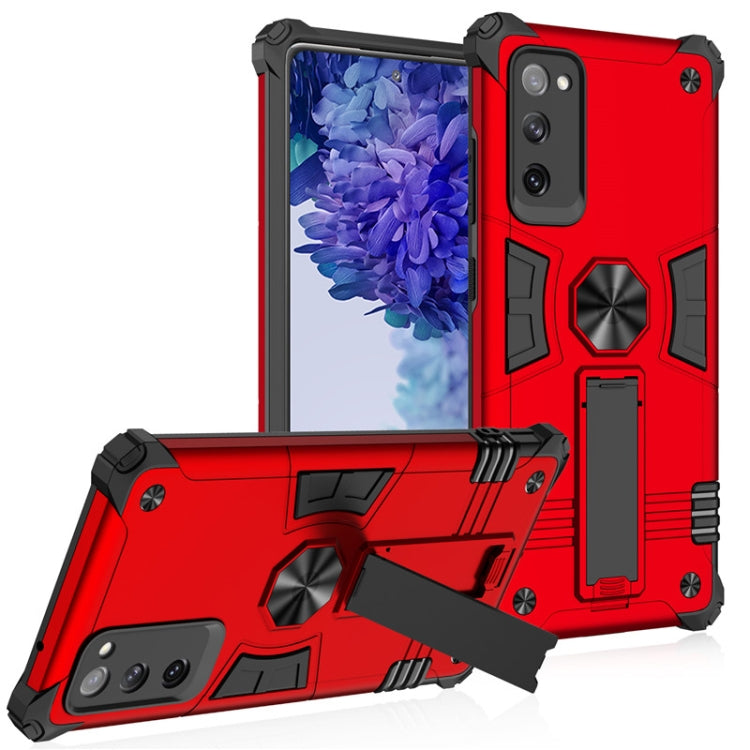 For Samsung Galaxy S20 FE Shockproof TPU + PC Protective Case with Invisible Holder