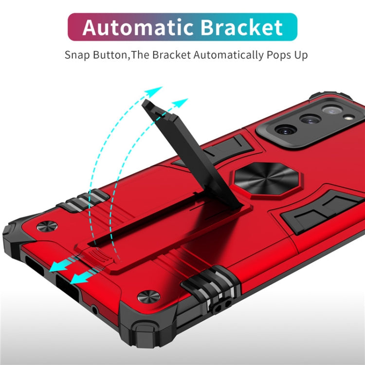 For Samsung Galaxy S20 FE Shockproof TPU + PC Protective Case with Invisible Holder