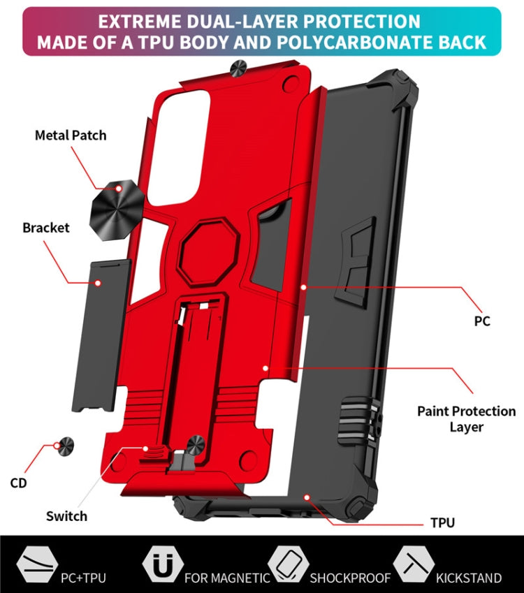 For Samsung Galaxy S20 FE Shockproof TPU + PC Protective Case with Invisible Holder
