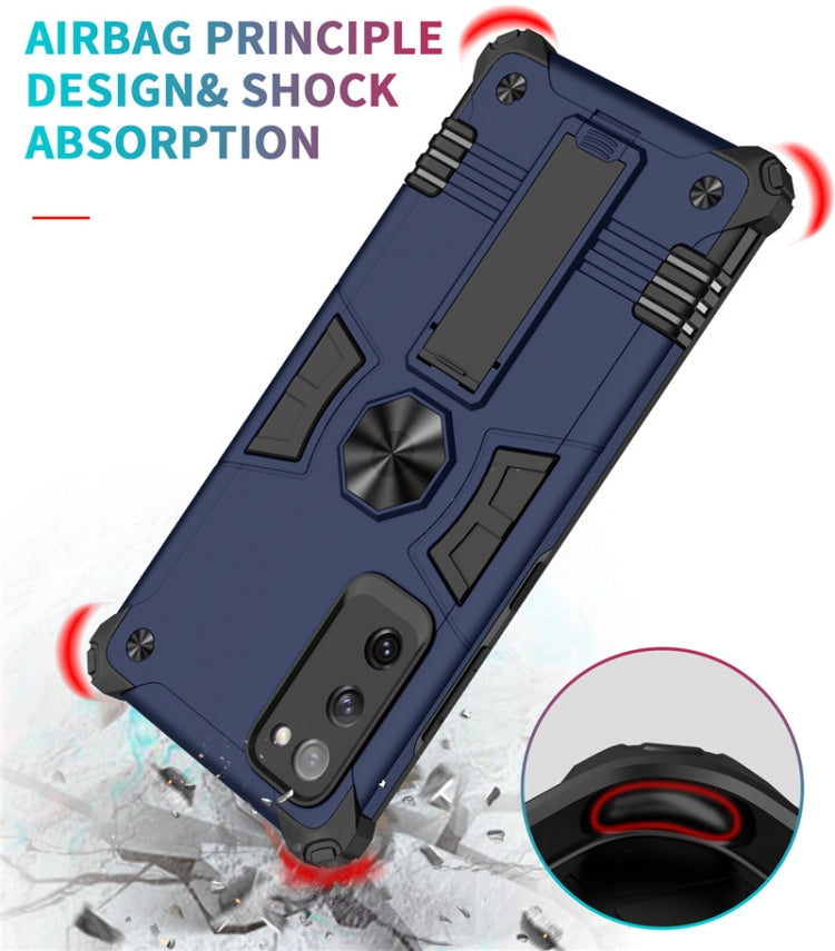 For Samsung Galaxy S20 FE Shockproof TPU + PC Protective Case with Invisible Holder