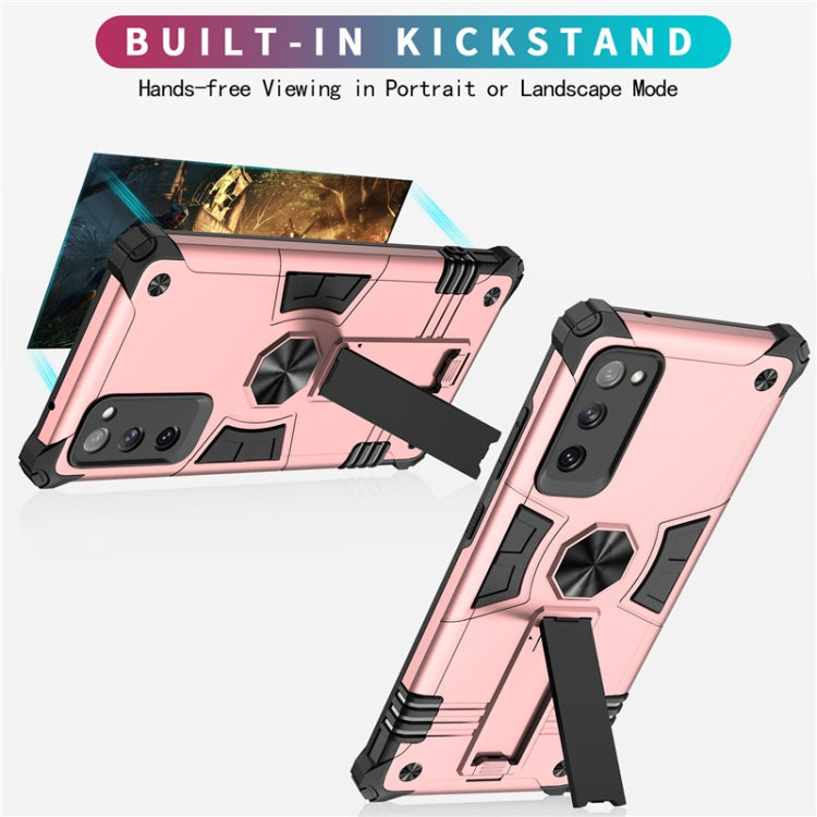 For Samsung Galaxy S20 FE Shockproof TPU + PC Protective Case with Invisible Holder