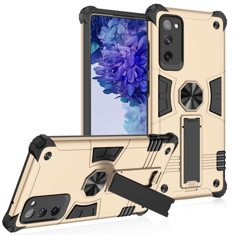 For Samsung Galaxy S20 FE Shockproof TPU + PC Protective Case with Invisible Holder