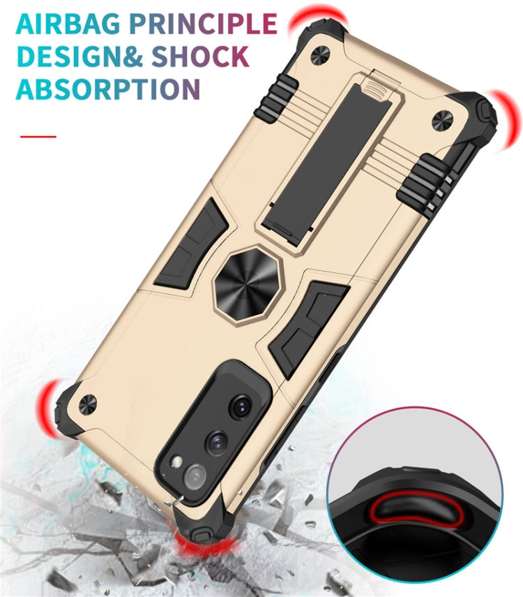 For Samsung Galaxy S20 FE Shockproof TPU + PC Protective Case with Invisible Holder