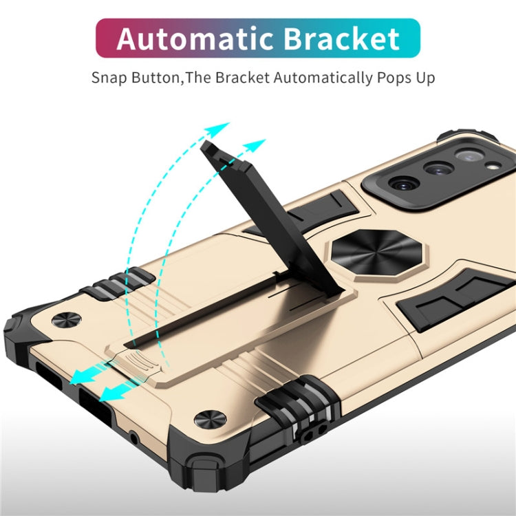 For Samsung Galaxy S20 FE Shockproof TPU + PC Protective Case with Invisible Holder