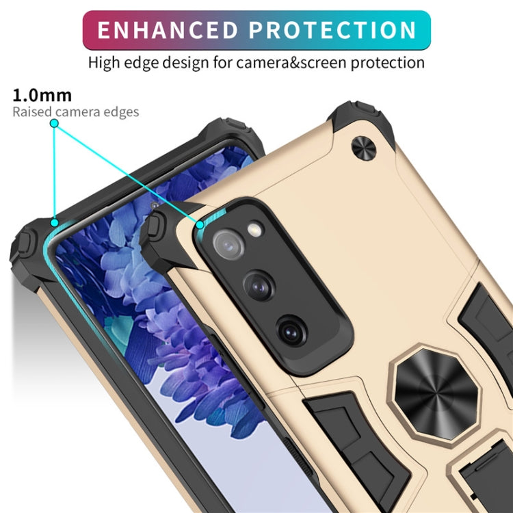For Samsung Galaxy S20 FE Shockproof TPU + PC Protective Case with Invisible Holder