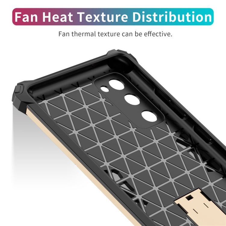 For Samsung Galaxy S20 FE Shockproof TPU + PC Protective Case with Invisible Holder