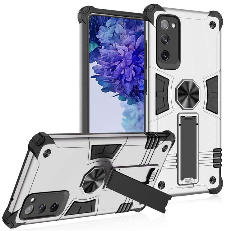 For Samsung Galaxy S20 FE Shockproof TPU + PC Protective Case with Invisible Holder