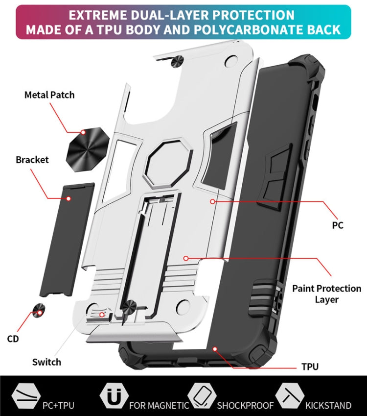 For iPhone 11 Pro Shockproof TPU + PC Protective Case with Invisible Holder
