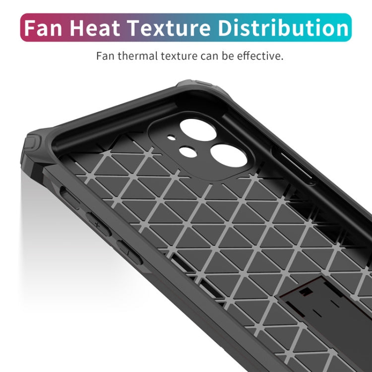 For iPhone 11 Shockproof TPU + PC Protective Case with Invisible Holder