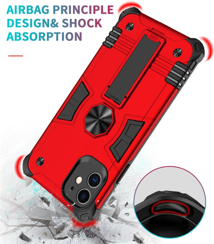 For iPhone 11 Shockproof TPU + PC Protective Case with Invisible Holder