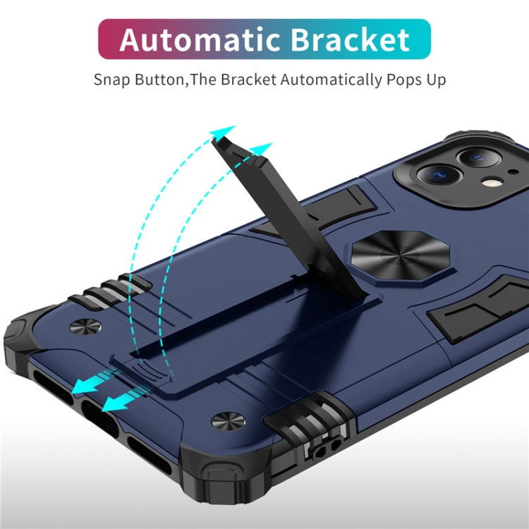 For iPhone 11 Shockproof TPU + PC Protective Case with Invisible Holder