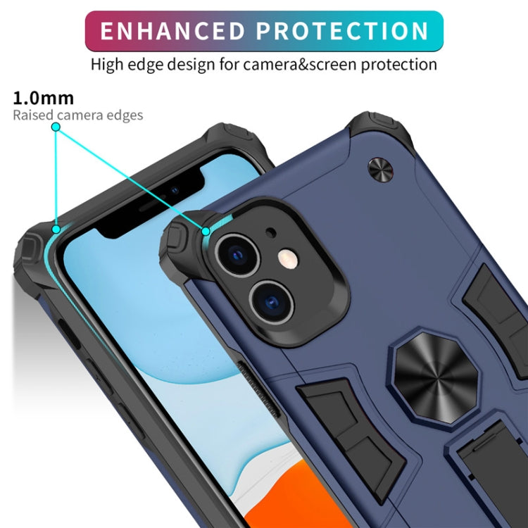 For iPhone 11 Shockproof TPU + PC Protective Case with Invisible Holder