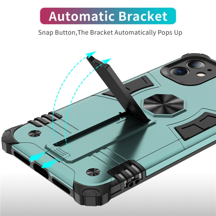 For iPhone 11 Shockproof TPU + PC Protective Case with Invisible Holder