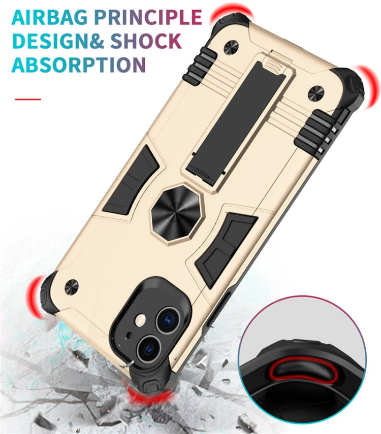 For iPhone 11 Shockproof TPU + PC Protective Case with Invisible Holder