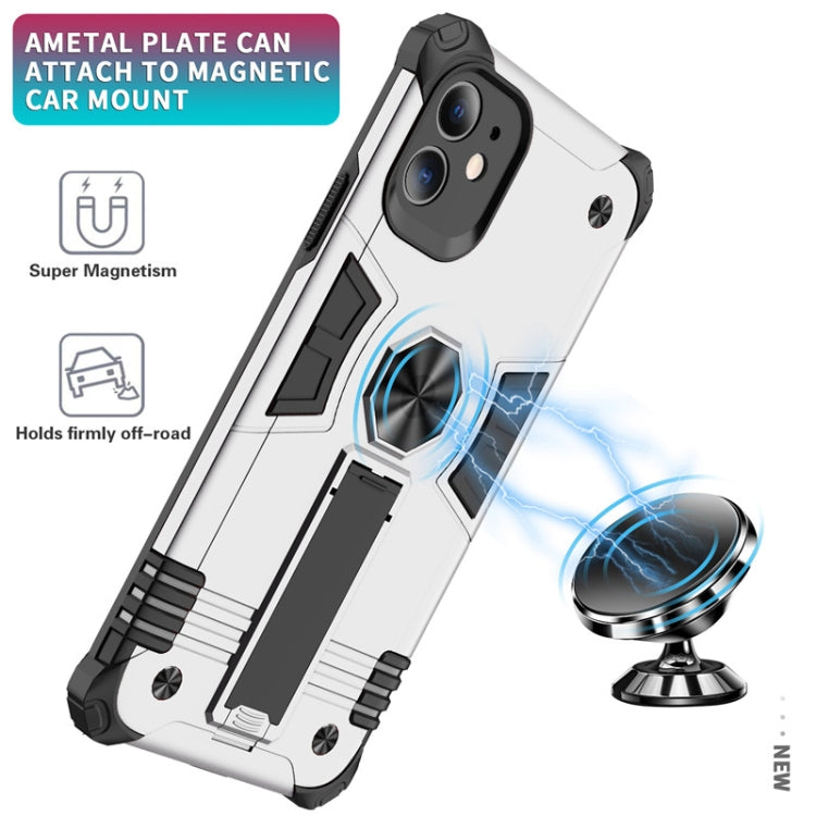 For iPhone 11 Shockproof TPU + PC Protective Case with Invisible Holder